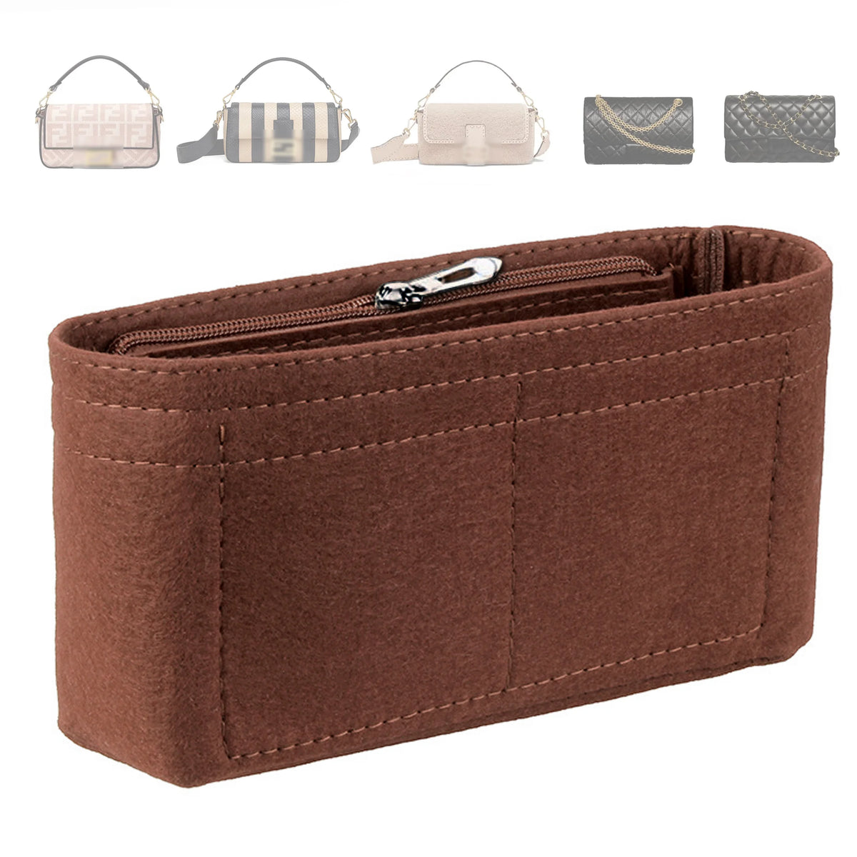 Trendy Felt Insert Bag Organizer Makeup Organizers Liner Perfect for Brand Women's Handbags Cosmetic Bags Bag Accesories