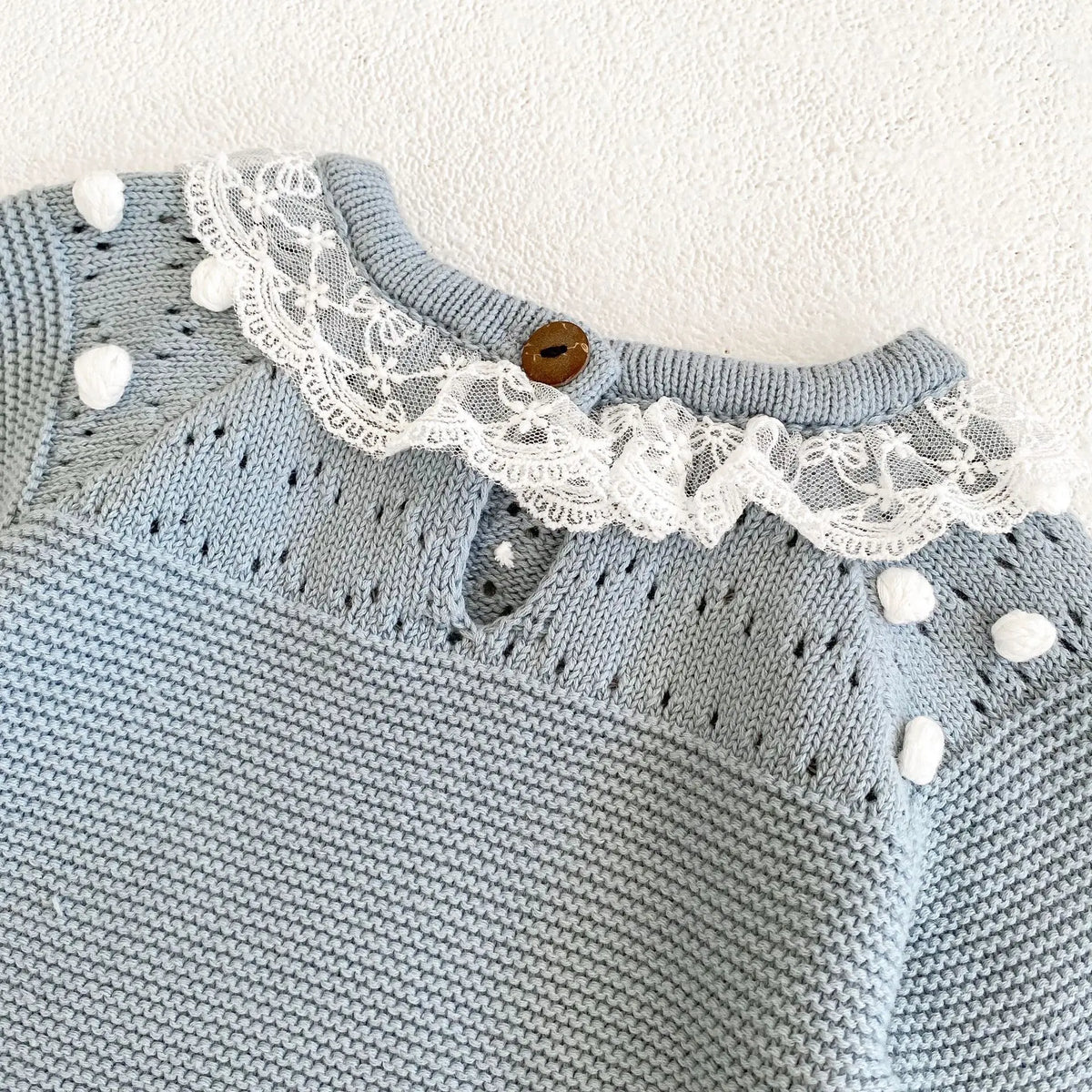 0-24M Baby Girl Romper Knit New Newborn Lace Warm Long Sleeve Jumpsuit Infant Princess Party Romper Toddler Fall Spring Clothing