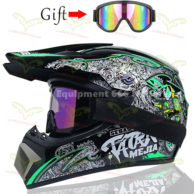 Men's and Women's Off-road Motorcycle Helmet Kart Rally Bike Motocross Helmet Cool Personality Four Seasons cascos para moto