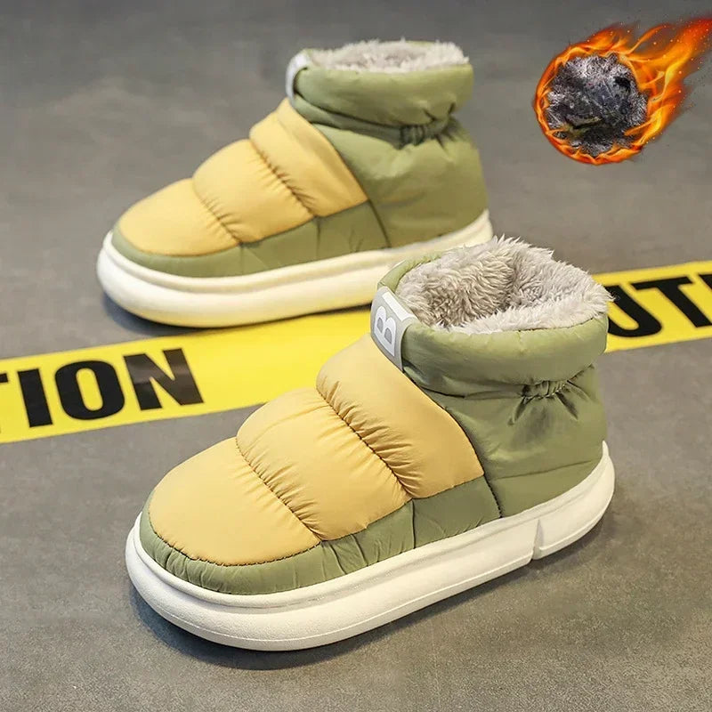 Snow Boots Men Women Winter New Lovers Plush Thick Comfortable Cotton Shoes Waterproof Anti Slip Outdoor Casual Shoes Flats