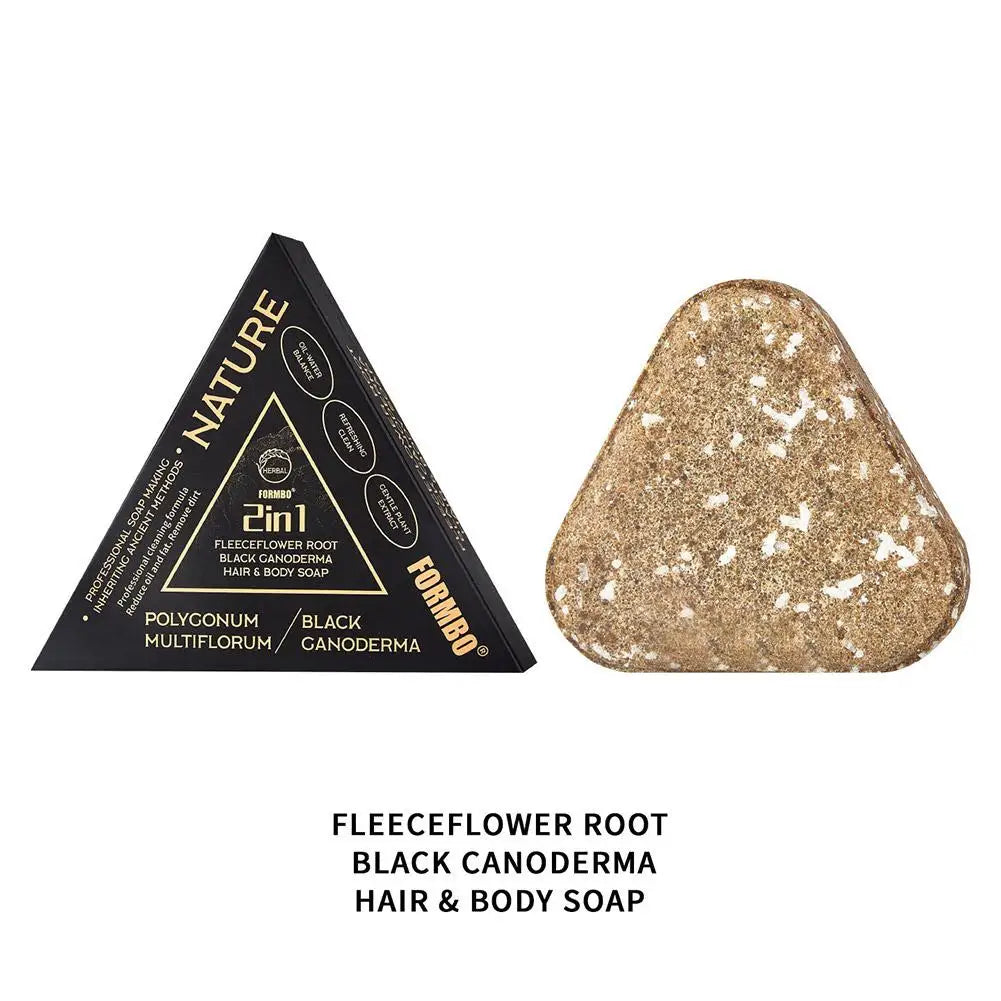 Usman Grass & Platycladus Herbal Shampoo Soap Natural Hair Treat Strengthens Roots Controls Oil Cleanses Scalp Hair Care