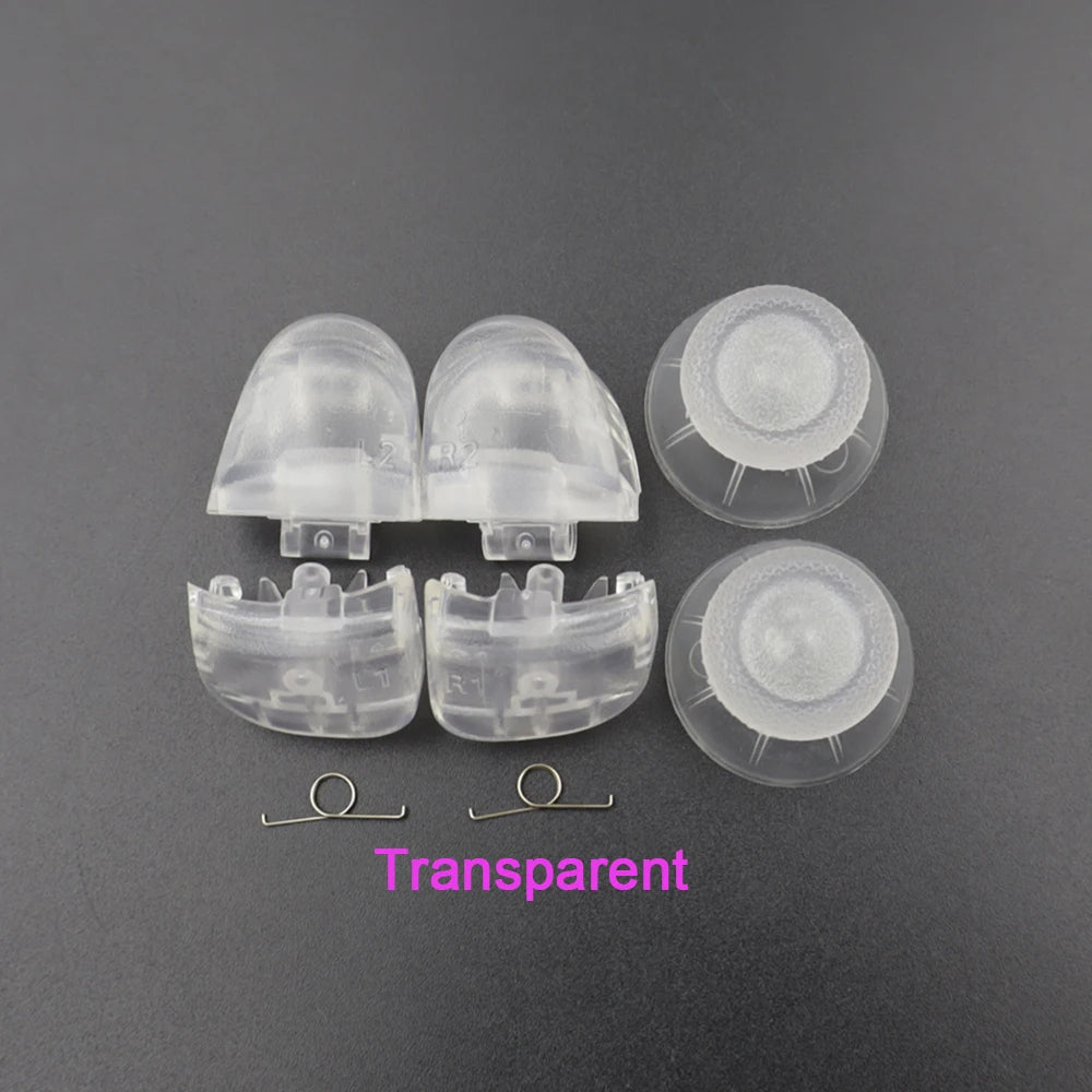 1Set BDM-030 Joystick Thumb Caps & R1 L1 R2 L2 Game Trigger Buttons with Spring for PS5 V3.0 Controller Replace Part