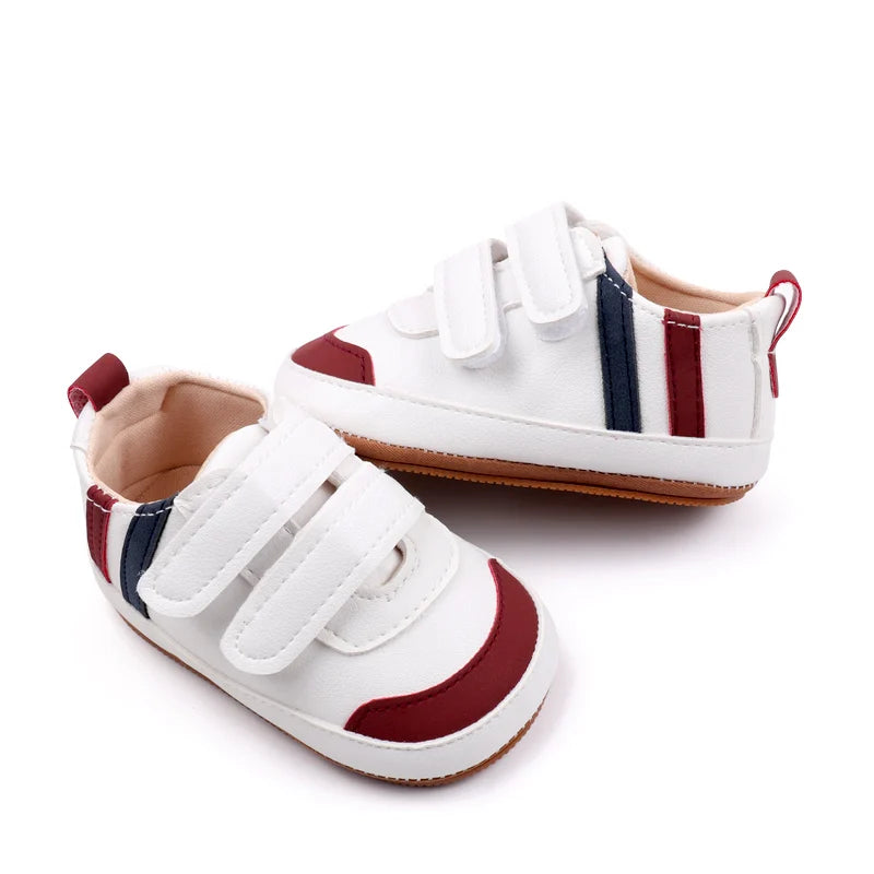 Baby Shoes Soft PU PVC High Quality Anti-slip Sole Newborn Toddler Prewalking Sneaker Spring and Autumn Style 2024 New BXC3223