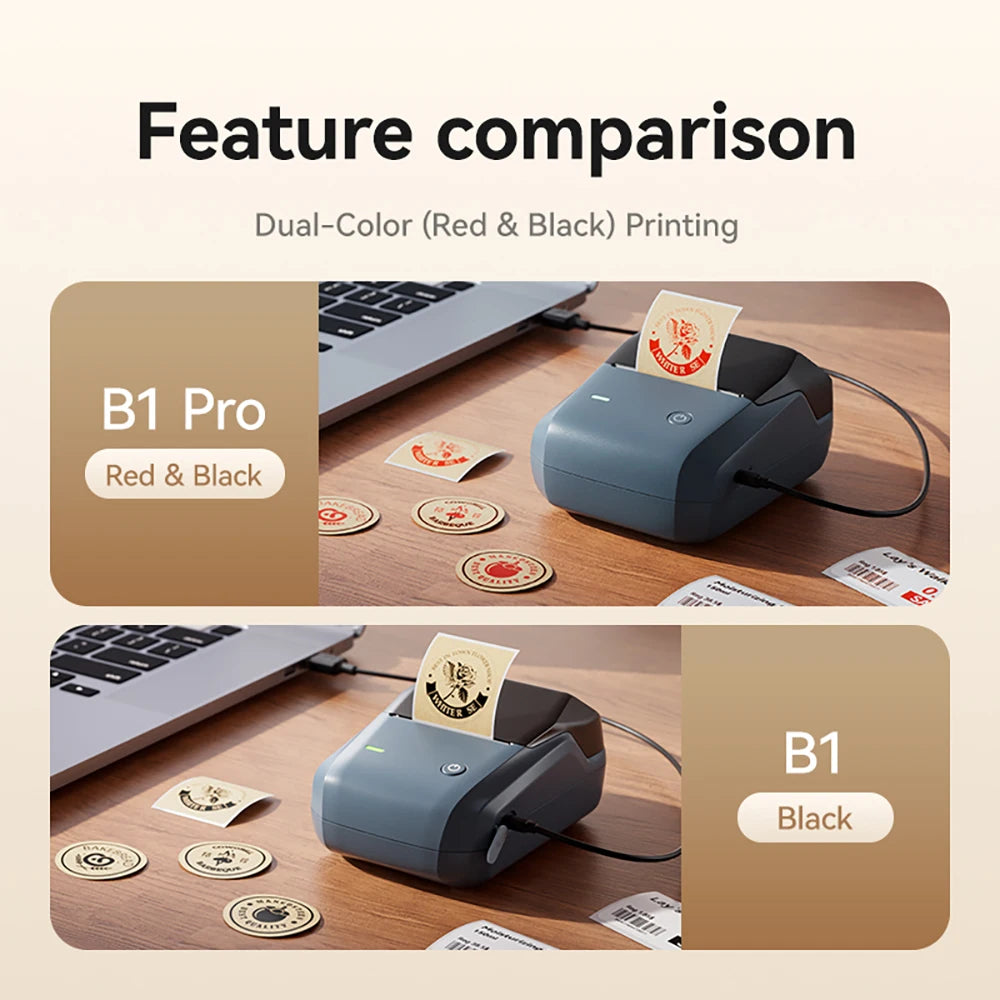 Niimbot B1/B1 PRO Thermal Label Printer Wireless Self-adhesive Bluetooth Inkless Label Maker for Business Price-Tag Sticker