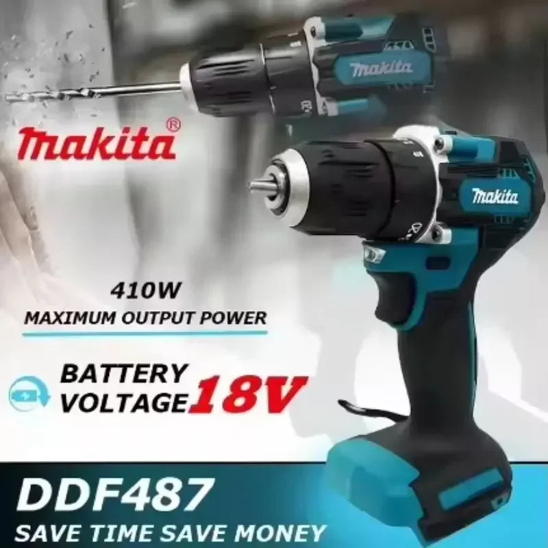 Makita DDF487 18V Wireless Brushless Drill Driver Light Lithium Equipment For Workshop Drilling And Fastening Tasks