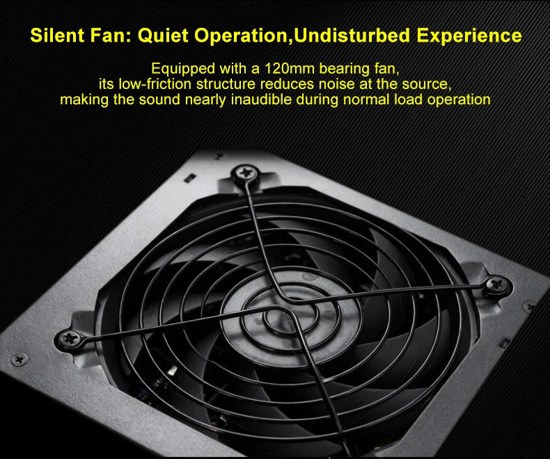 500W Atx Power Supply 80Plus Gold Active PFC PC 120mm Silent Fan For Mini Chassis Small Computer Case Desktop Power Supply