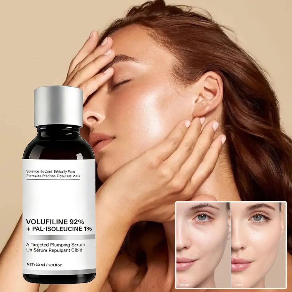 1/2PCS Volufiline Serum, Volufiline 92% + Pal-Isoleucine 1% Plumping Serum with Niacinamide Skin Radiance Boosting Facial Care