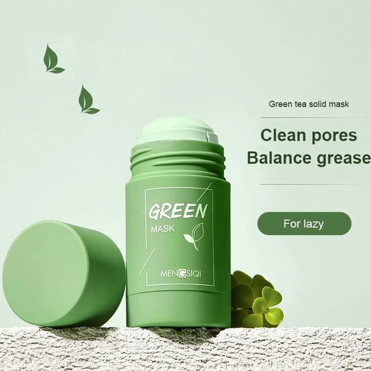 40g Green Tea Solid Cleansing Mask Stick Removes Blackheads & Cleans Pores Mild Korean Facial Skin Care