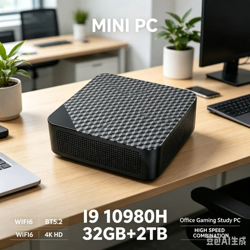 NEW Mini PC Intel Core I9 10980HK PC Gaming Computer 8/16GB RAM 1TB 2TB M.2 SSD WiFi 6 BT5.2 4K HD Portable Desktop Pc