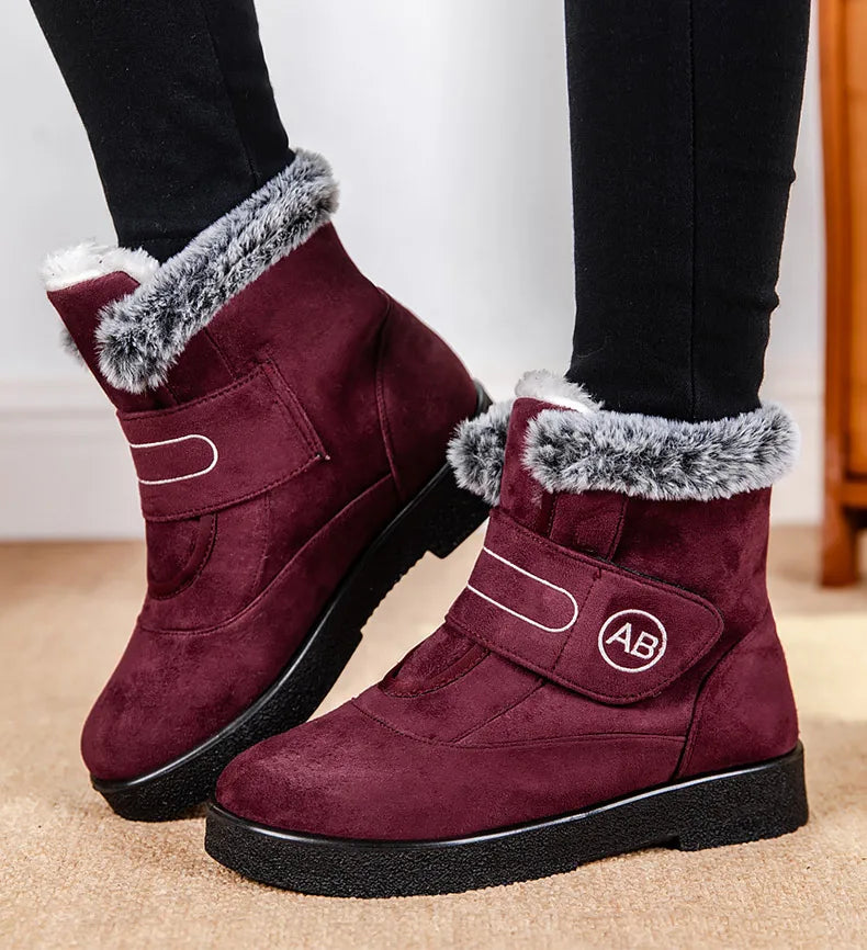 Women's Boots Super Warm Ankle Boots For Women Fur Shoes Winter Shoes Woman Snow Boots For Winter Low Heels Shoes Botas Mujer