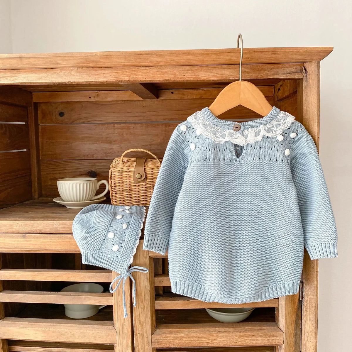 0-24M Baby Girl Romper Knit New Newborn Lace Warm Long Sleeve Jumpsuit Infant Princess Party Romper Toddler Fall Spring Clothing