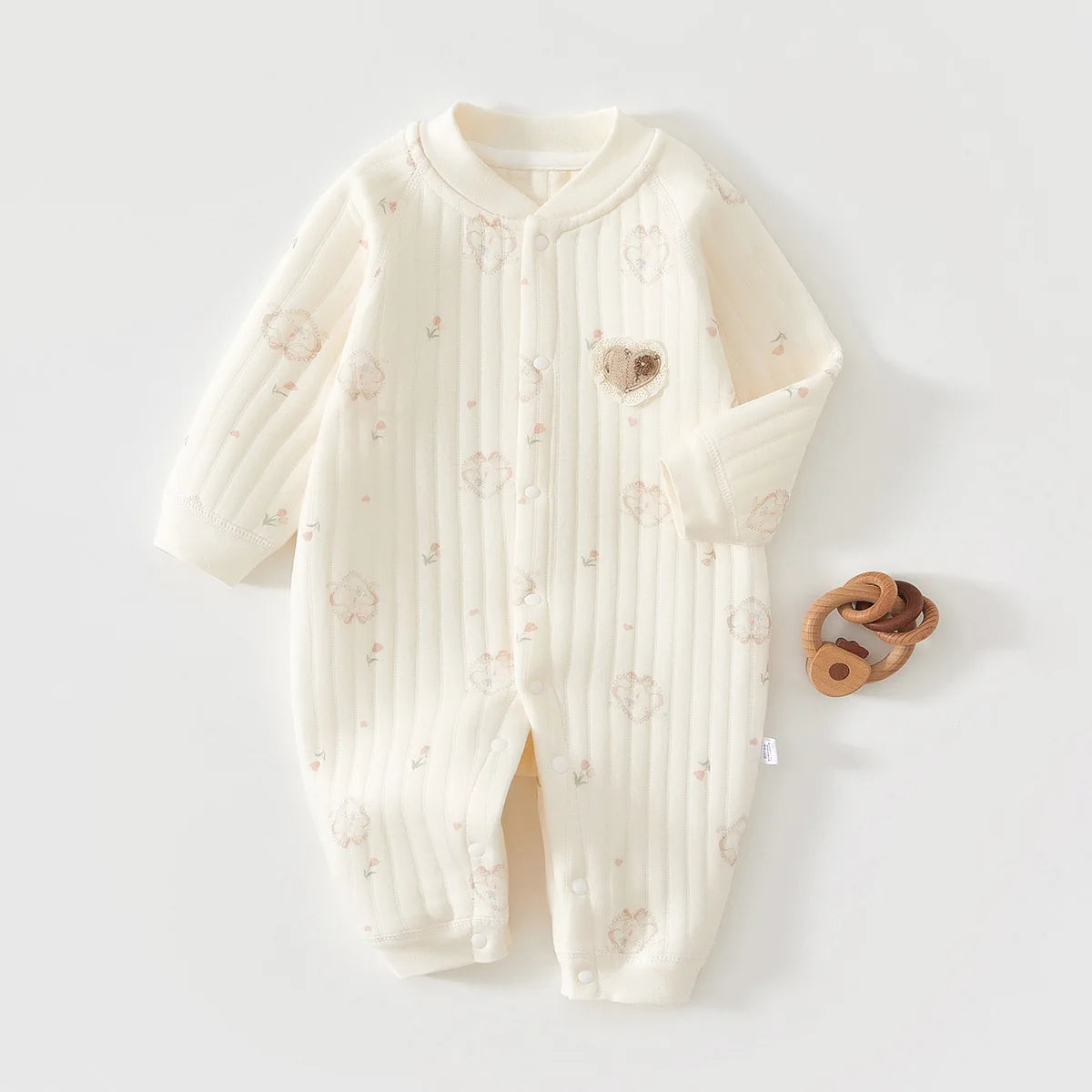 AYNIGIELL Autumn and Winter Newborn Jumpsuit, High-quality Pure Cotton Baby Girl Clothing 0-18 Month Baby Boy Outdoor Wear