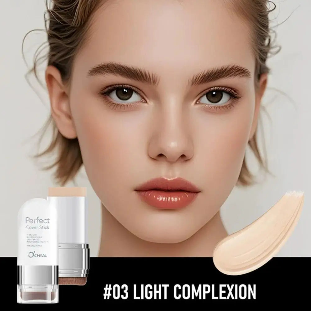 Perfect Cover Stick Concealer Foundation Stick, Lightweight Natural Coverage, Smooth Texture Easy Application For Daily Makeup