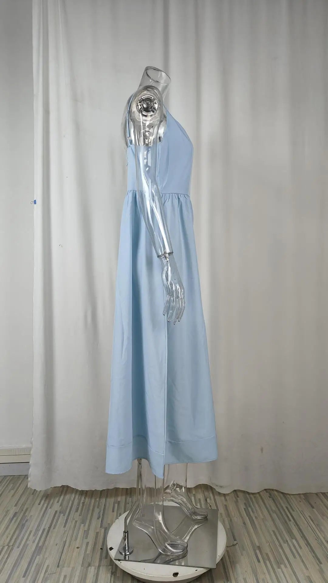 Summer U-neck Casual Female Vintage Elegant Spaghetti Strap Dress Women Elegant Solid Sleeveless A-line Midi Women's Dresses