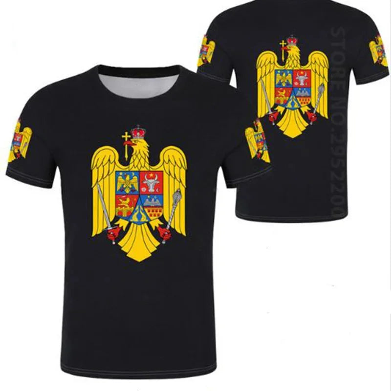 Romania Flag Football Graphic T-Shirt – Unisex Streetwear