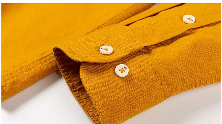 2027 Cotton Stand-up Neck Oxford Spinning Anti-wrinkle Casual Spring Autumn New Men's Shirt Jackets Long Sleeve Shirt Men's