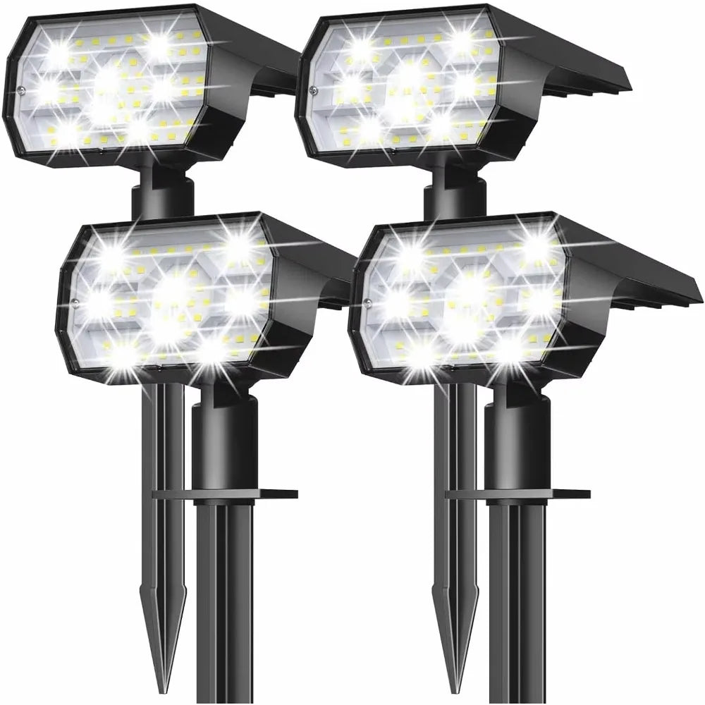 Solar Lights Outdoor, IP68 Waterproof, 56 LEDs, 3 Modes, Solar Powered Garden/Yard Spotlights 