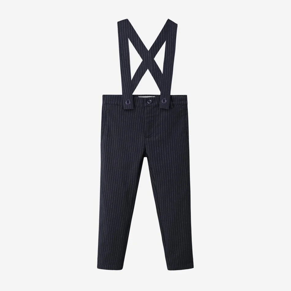 (Ship out in 1 day) AS AW26 ISRAEL Pinstripe Windsor Collection with knitting children clothes shirt