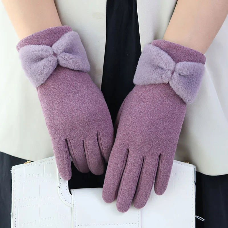 New Grace Fashion Lady Gloves Women Winter Vintage Touch Screen Driving Keep Warm Windproof Glove Mittens Dropshiping G072