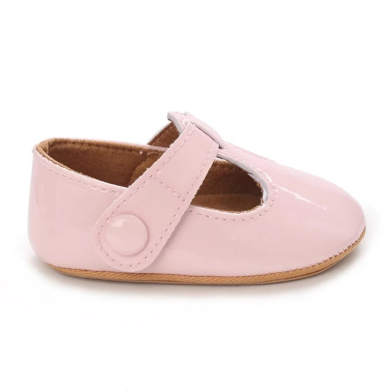 Baby Learning Walk Shoes,Multi Color Patent T-Strap Mary Jane Shoes,Soft Fashion Infant Daily Footwear for Baby Girls 0-1 Year
