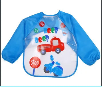 0-4 Years Baby Bibs Waterproof Kid Eating Clothing Children's Long Sleeves Feeding Smock Bib Baby Apron Bandana Bibs Clothes