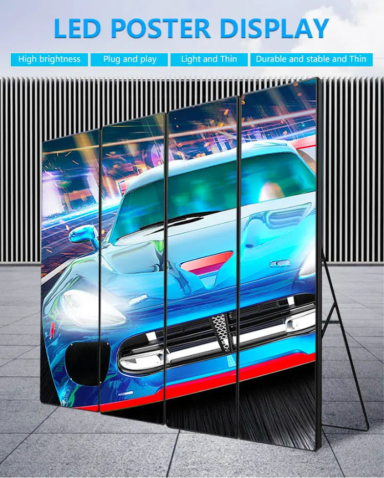 New Arrival Indoor Outdoor Capacitive Stand Floor Advertising Poster Screen Full Color Digital LED Display Screen