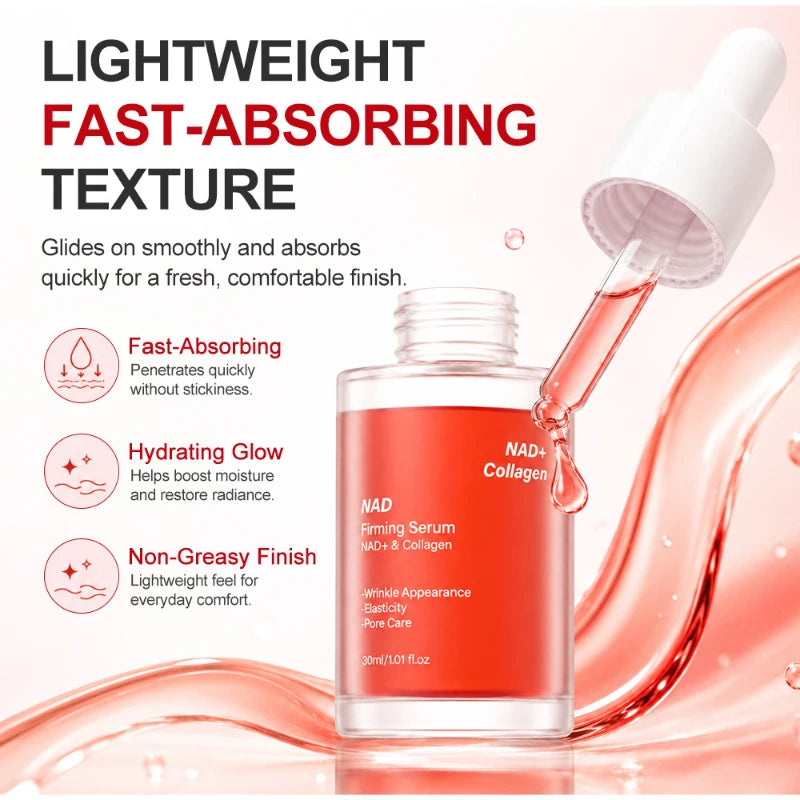 Pdrn Pink Peptide Serum Nad+ Collagen Firming Facial Essence Niacinamide Hydrating Serum Improve Elasticity Nourishing Face Care