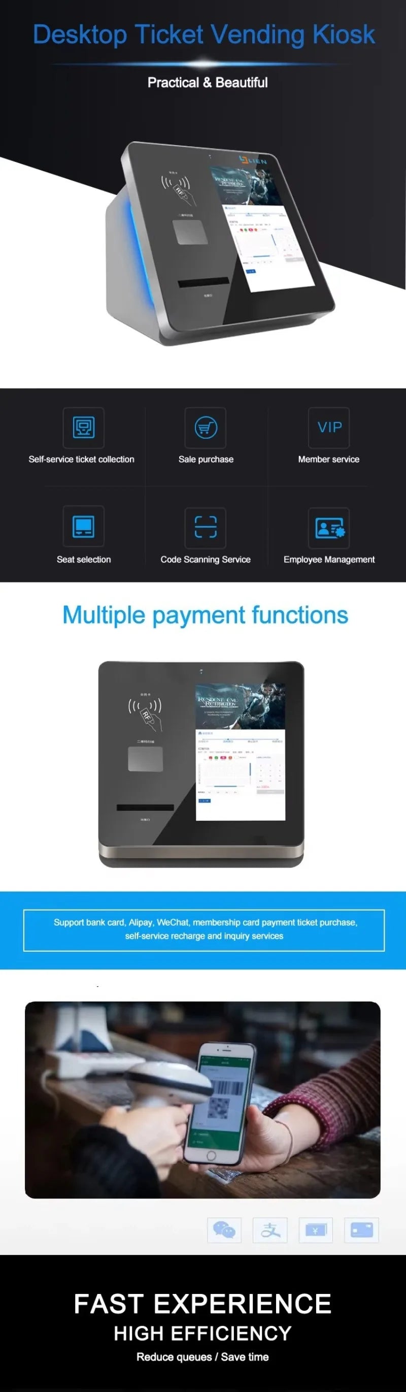 Customized Self Currency Exchange Dispenser ATM Cash Machine Touch Screen Kiosk With Coin Receiver