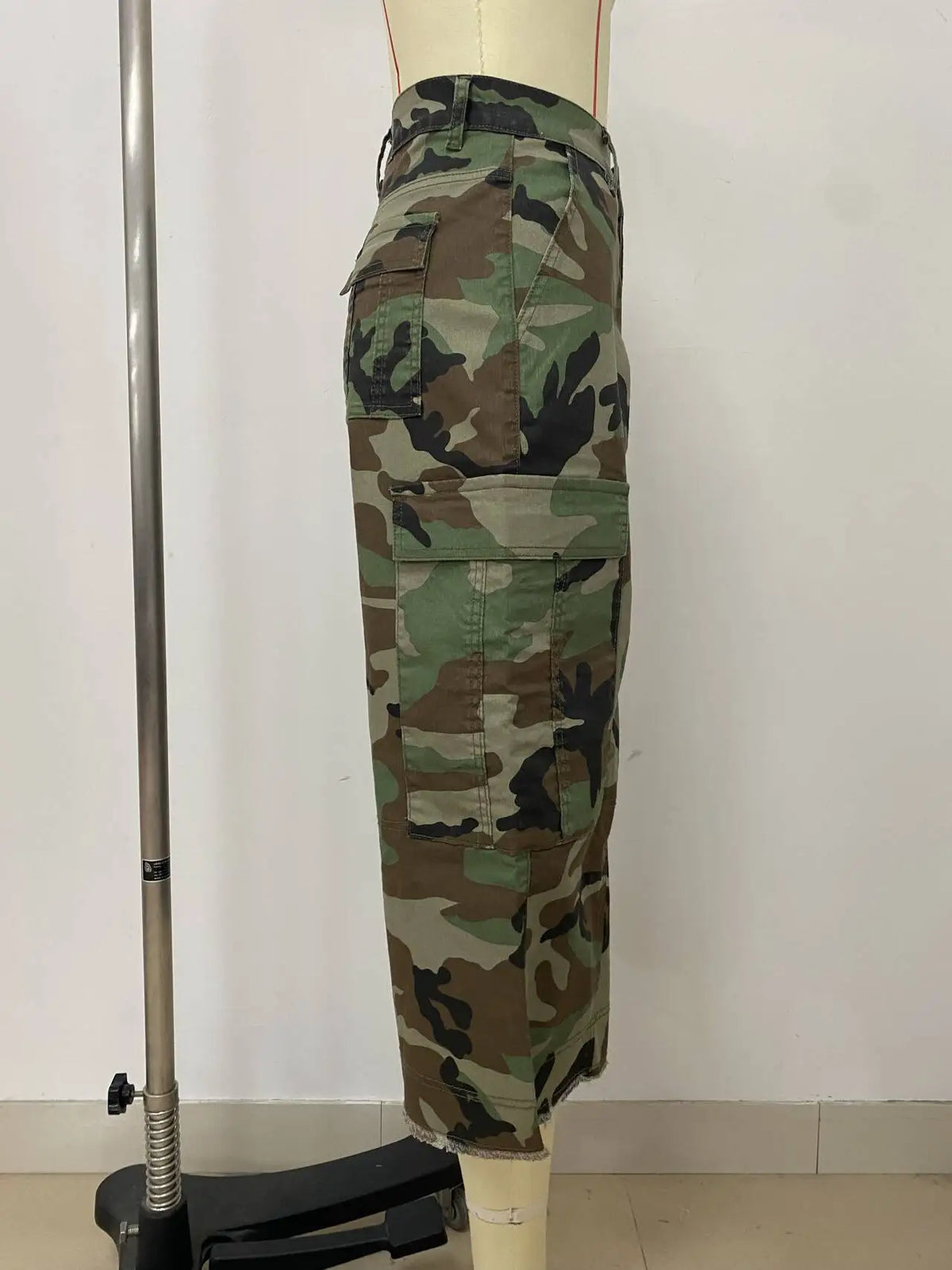 Women Mid Length Pant Vintage Camouflage Cargo Pants High Waist Trousers Capris Y2k Streetwear Elegant Work Casual Loose 2026