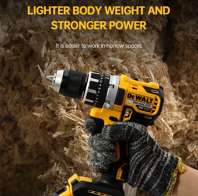 Dewalt DCD796 Wireless Brushless Impact Drill Power Tool 20V Battery Lightweight LED Light Electric Drilling tool
