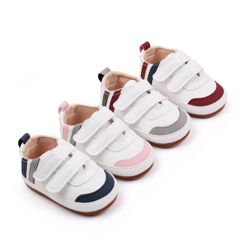 Baby Shoes Soft PU PVC High Quality Anti-slip Sole Newborn Toddler Prewalking Sneaker Spring and Autumn Style 2024 New BXC3223