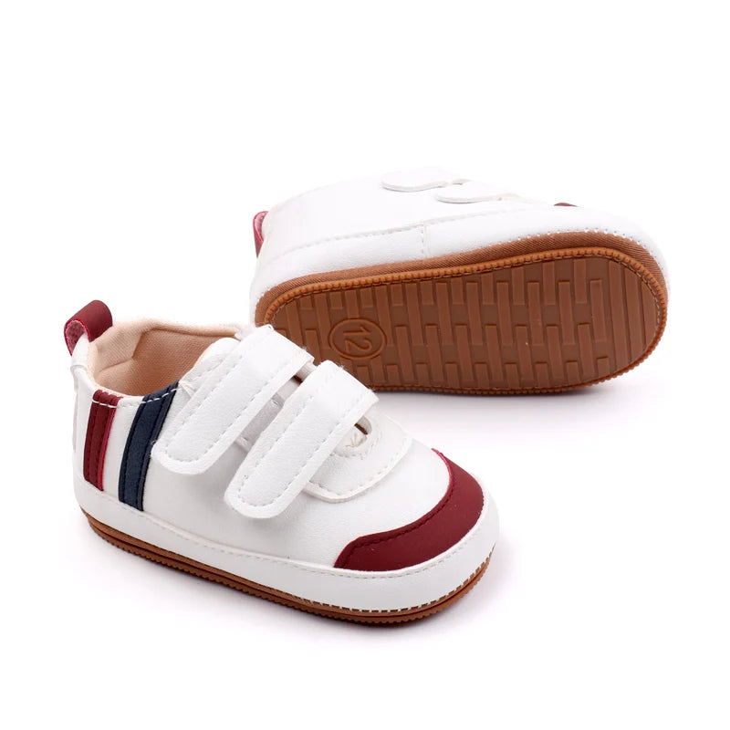 Baby Shoes Soft PU PVC High Quality Anti-slip Sole Newborn Toddler Prewalking Sneaker Spring and Autumn Style 2024 New BXC3223