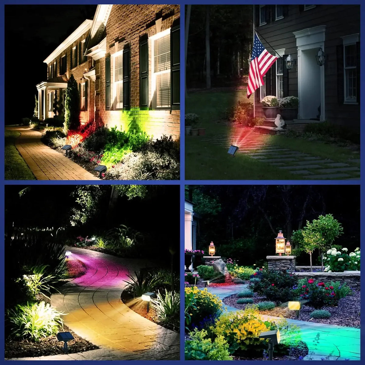 Solar Lights Outdoor, IP68 Waterproof, 56 LEDs, 3 Modes, Solar Powered Garden/Yard Spotlights 