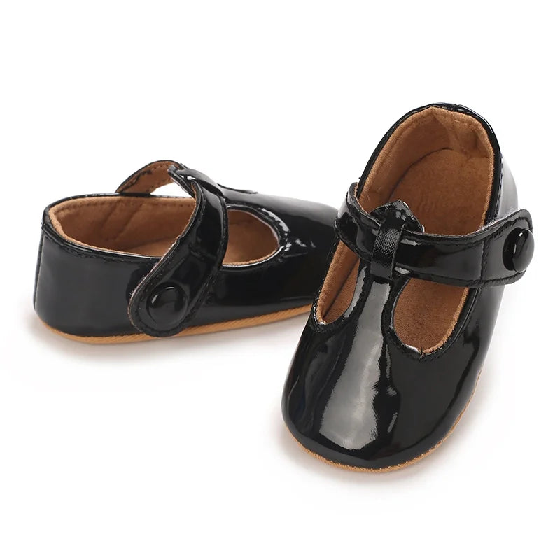 Baby Learning Walk Shoes,Multi Color Patent T-Strap Mary Jane Shoes,Soft Fashion Infant Daily Footwear for Baby Girls 0-1 Year