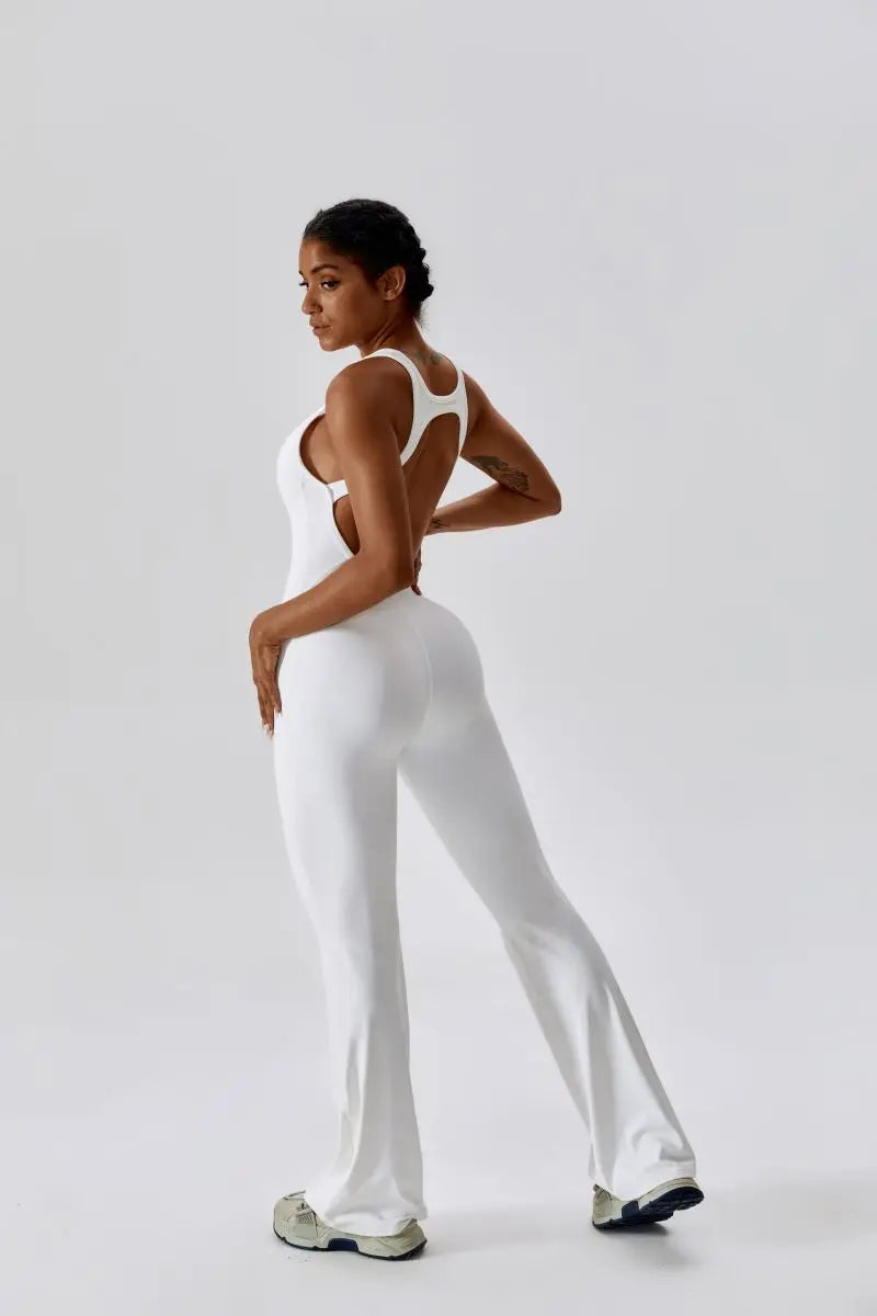Summer Sport Yoga Jumpsuit Dance Traning Bell Bottoms One-Piece Clothes for Women Sport Set Women Workout Clothes for Women