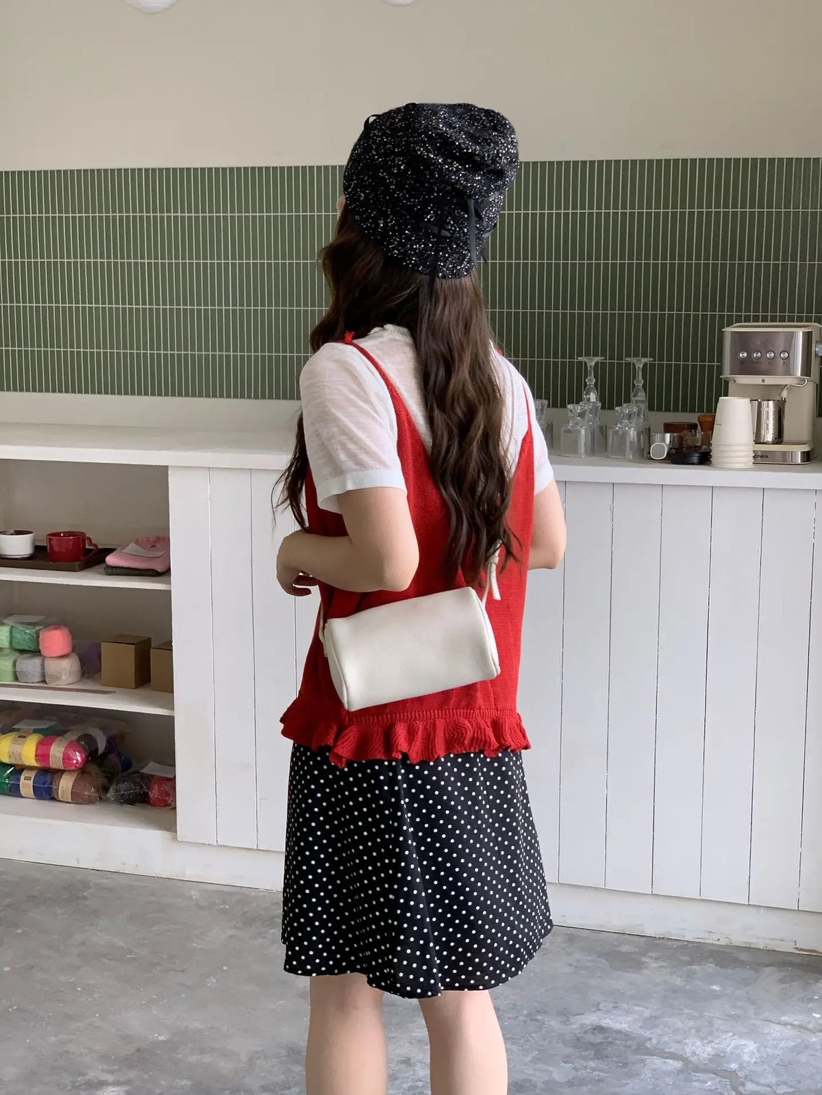 2026 New Women Lychee Pattern Small Pillow Bag Summer Fashion Boston Handbag Single Shoulder Crossbody Bag Small Bag Red Yellow