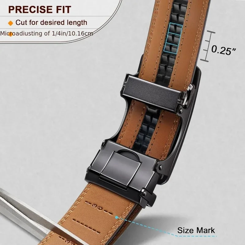 Men's Genuine Leather Cowhide Belt, For Dress Pants