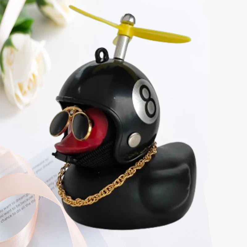 Car Broken Wind Helmet Small Yellow Duck Car Decoration Accessories Wind-breaking Wave-breaking Duck Cycling Decor Goods Gift