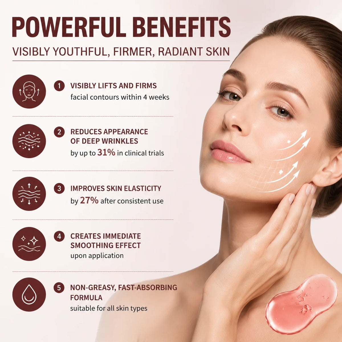 EGF‑NAD Firming Serum And Instant Eye‑Bag Lifting Cream Set Anti‑Aging Fine Lines Remover Facial‑Eye Skin Care Kit