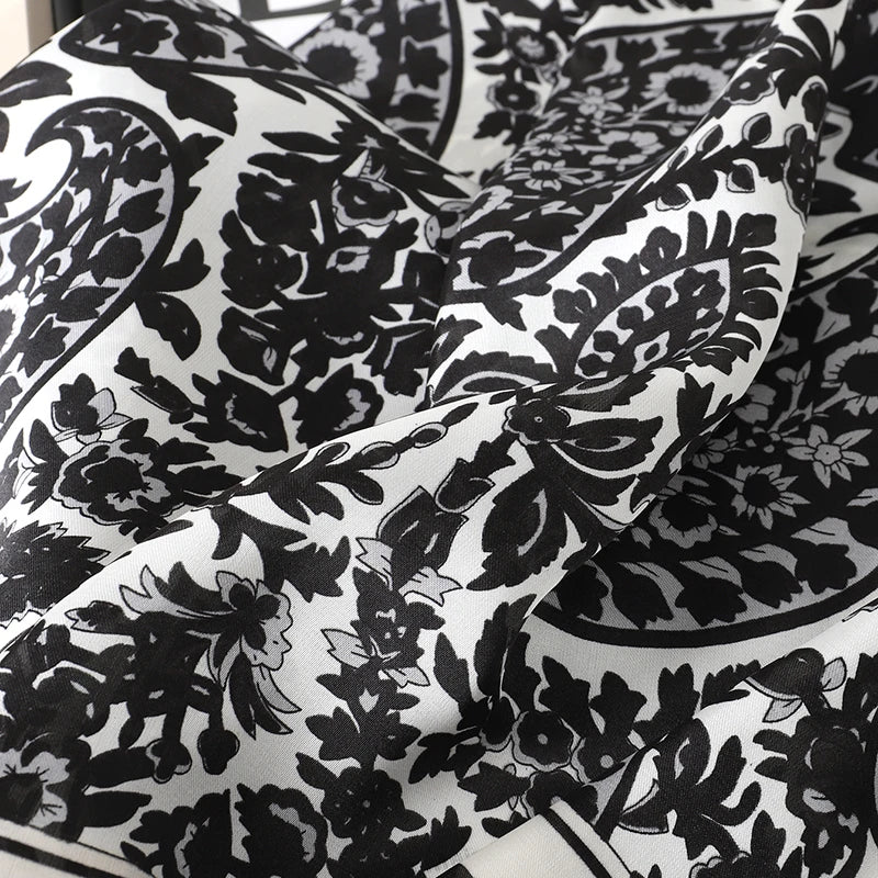Lady Hair Dot Scarf Female Silk Square Scarves Head Wraps for Women Bandana Fashion Foulard Shawls Female Neckerchief Summer