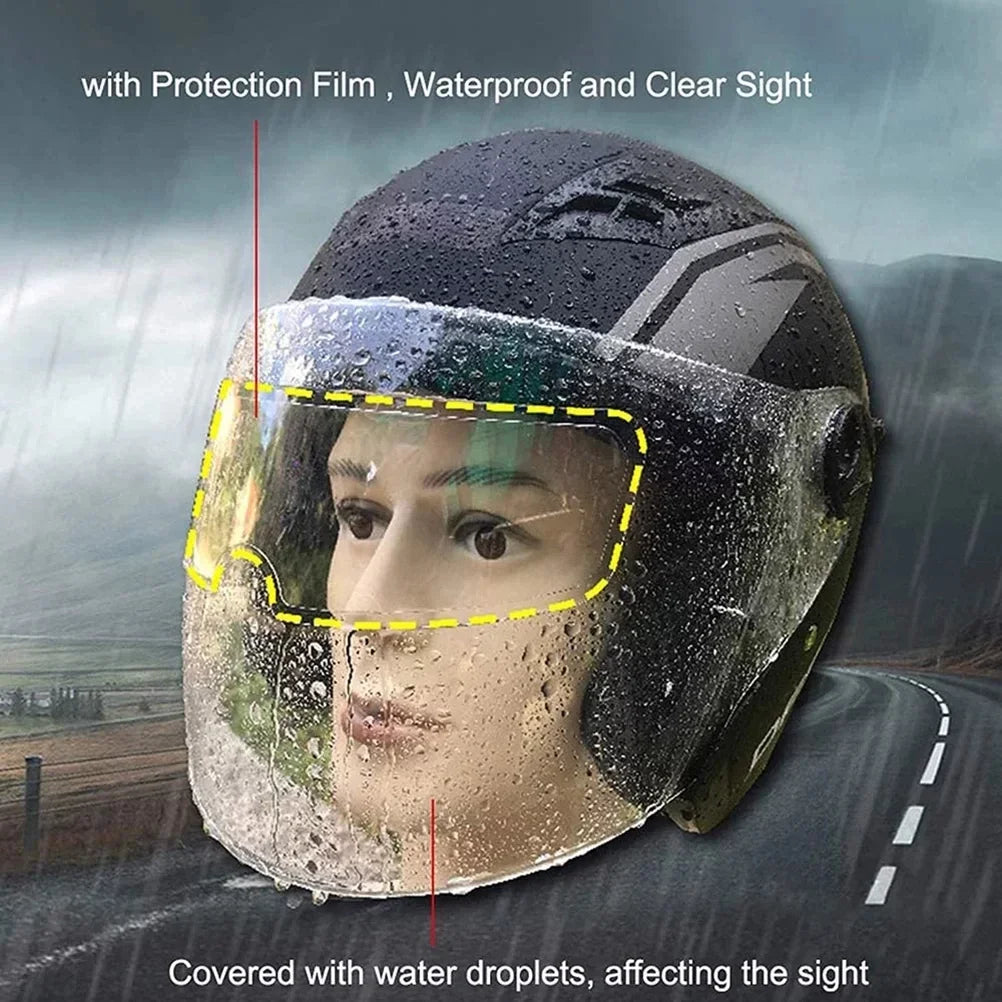 Motorcycle Helmet Anti-rain and Anti-fog Films Safety Driving Durable Nano Coating Clear Sticker Film Motorbike Accessories