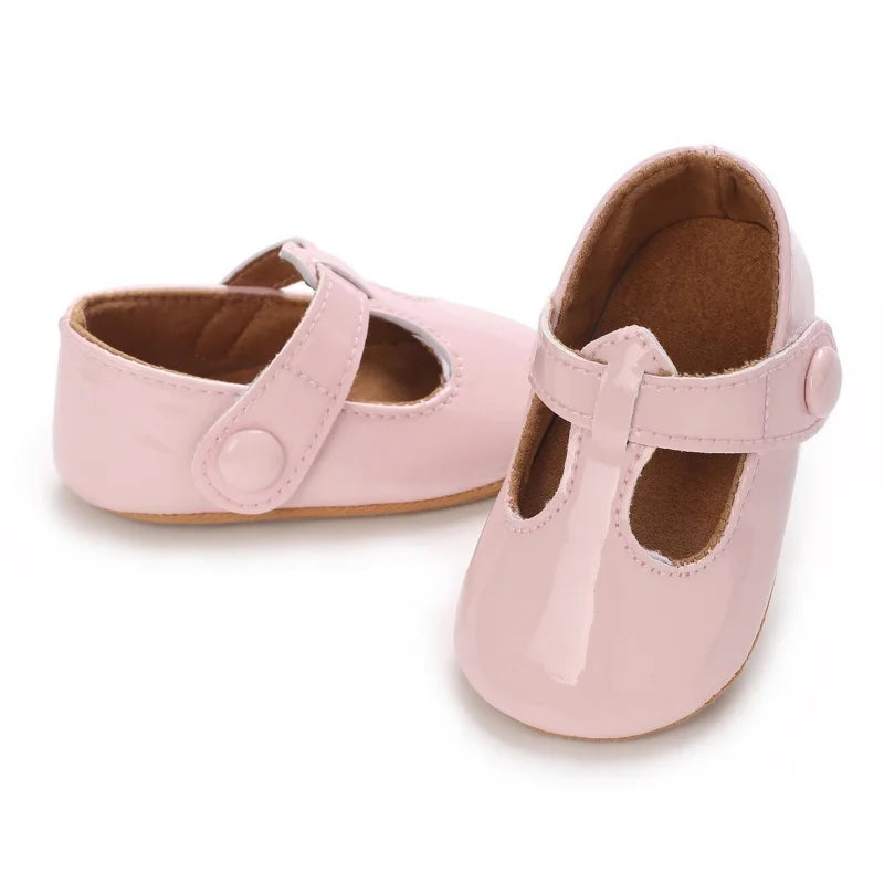 Baby Learning Walk Shoes,Multi Color Patent T-Strap Mary Jane Shoes,Soft Fashion Infant Daily Footwear for Baby Girls 0-1 Year