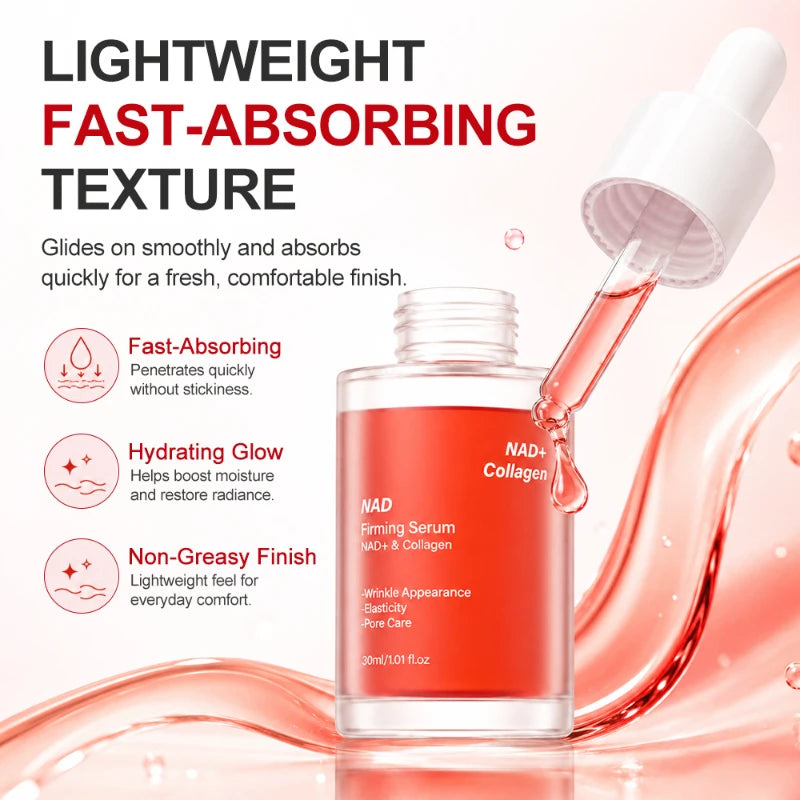 Pdrn Pink Peptide Serum Nad+ Collagen Firming Facial Essence Niacinamide Hydrating Serum Improve Elasticity Nourishing Face Care