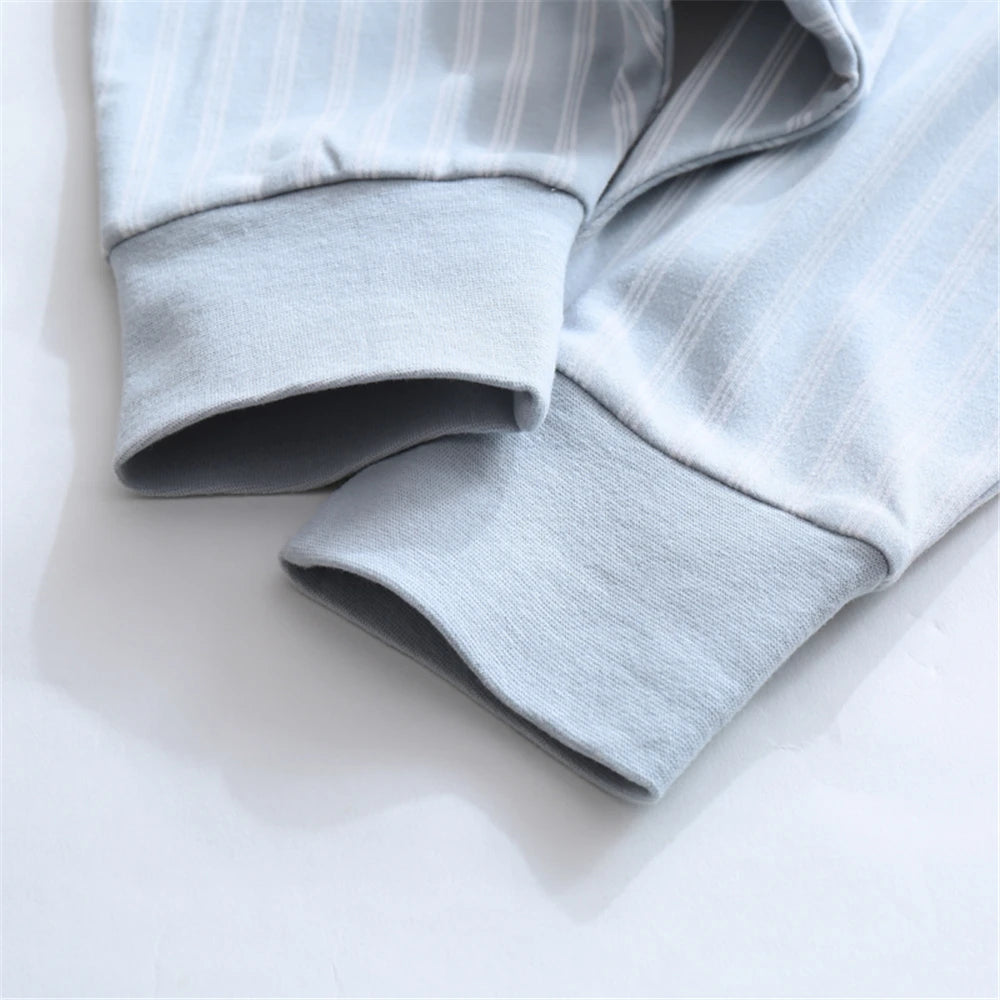 Summer Thin Vest-Style Children's Sleeping Bag, Comfortable at Home, Pure Cotton Striped Split-Leg Sleeping Bag