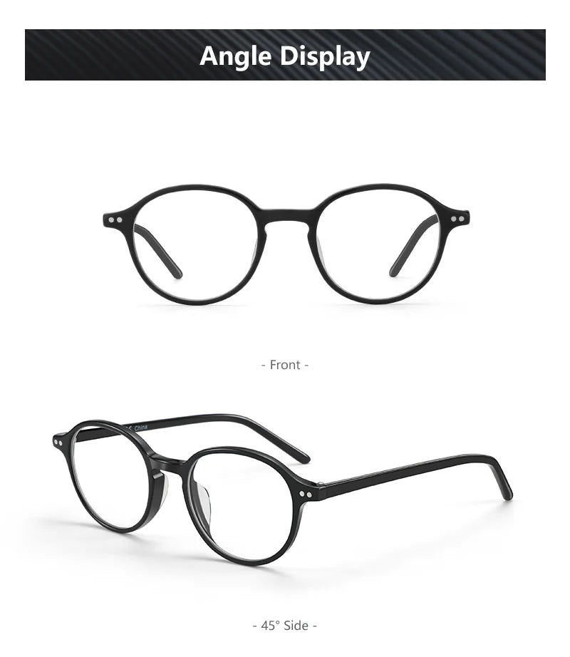 ZENOTTIC XS Size Unisex Ultralight Acetate Small Round Eyewear Anti Blue Light Blocking Computer Glasses Fashion Optical Frame