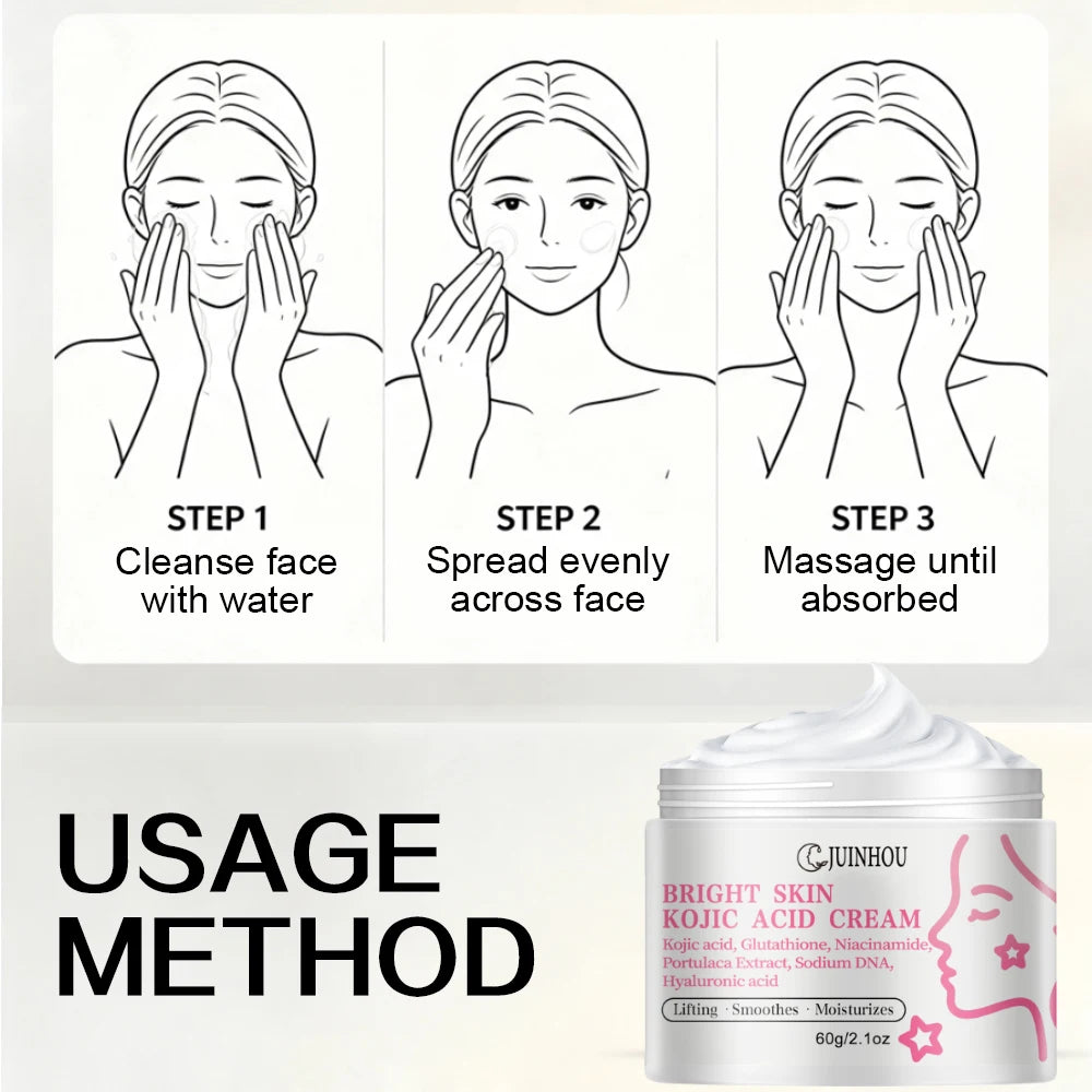 JUINHOU Lightweight Non‑greasy Moisturizing Face Cream For Dull Skin Daily Facial Hydrating Brightening Skin Care For Home Skin