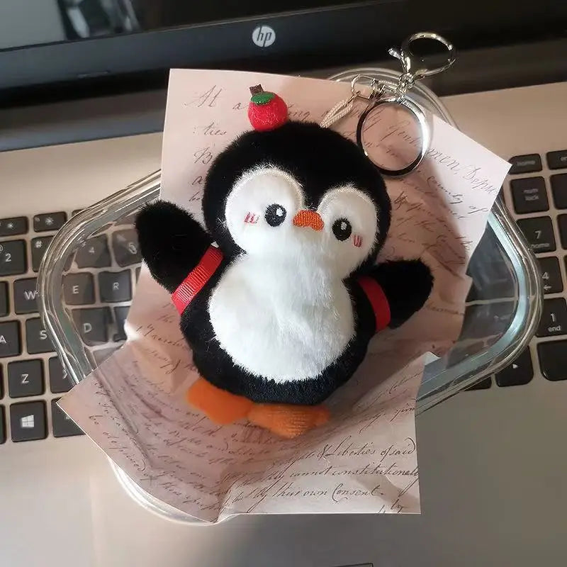 Squeaky Penguin Backpack Hanging Keychains Plush Dolls Ideal for Girls and Couples to Decorate School Bags and Backpacks