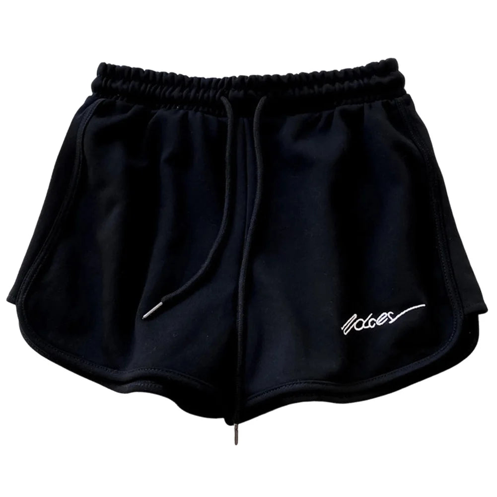 High-Waisted Elastic Women Sports Shorts for Running Fitness Casual Home Use Loose Fit Polyester Spandex Shorts