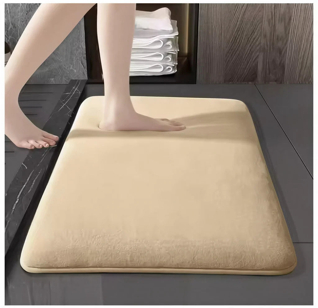 VIKAMA Super absorbent floor mat, super absorbent bath mat, super anti slip coral velvet bathroom floor mat, door mat