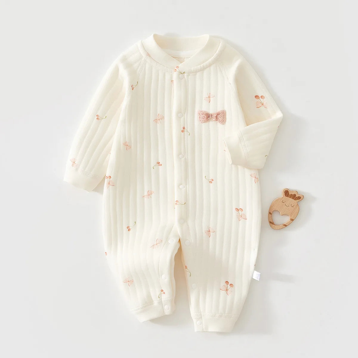 AYNIGIELL Autumn and Winter Newborn Jumpsuit, High-quality Pure Cotton Baby Girl Clothing 0-18 Month Baby Boy Outdoor Wear